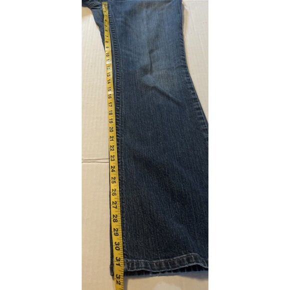 Eddie Bauer Blue Jeans Women 8R Medium Wash Adjustable Waist Mid Rise Wide Leg - Picture 9 of 9